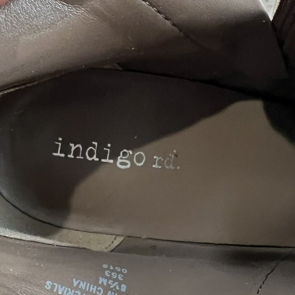 INDIGO rd Sablena Laser Cut Booties Size 8.5 Brown Ankle Buckle‎ Heel Boots - Picture 8 of 8